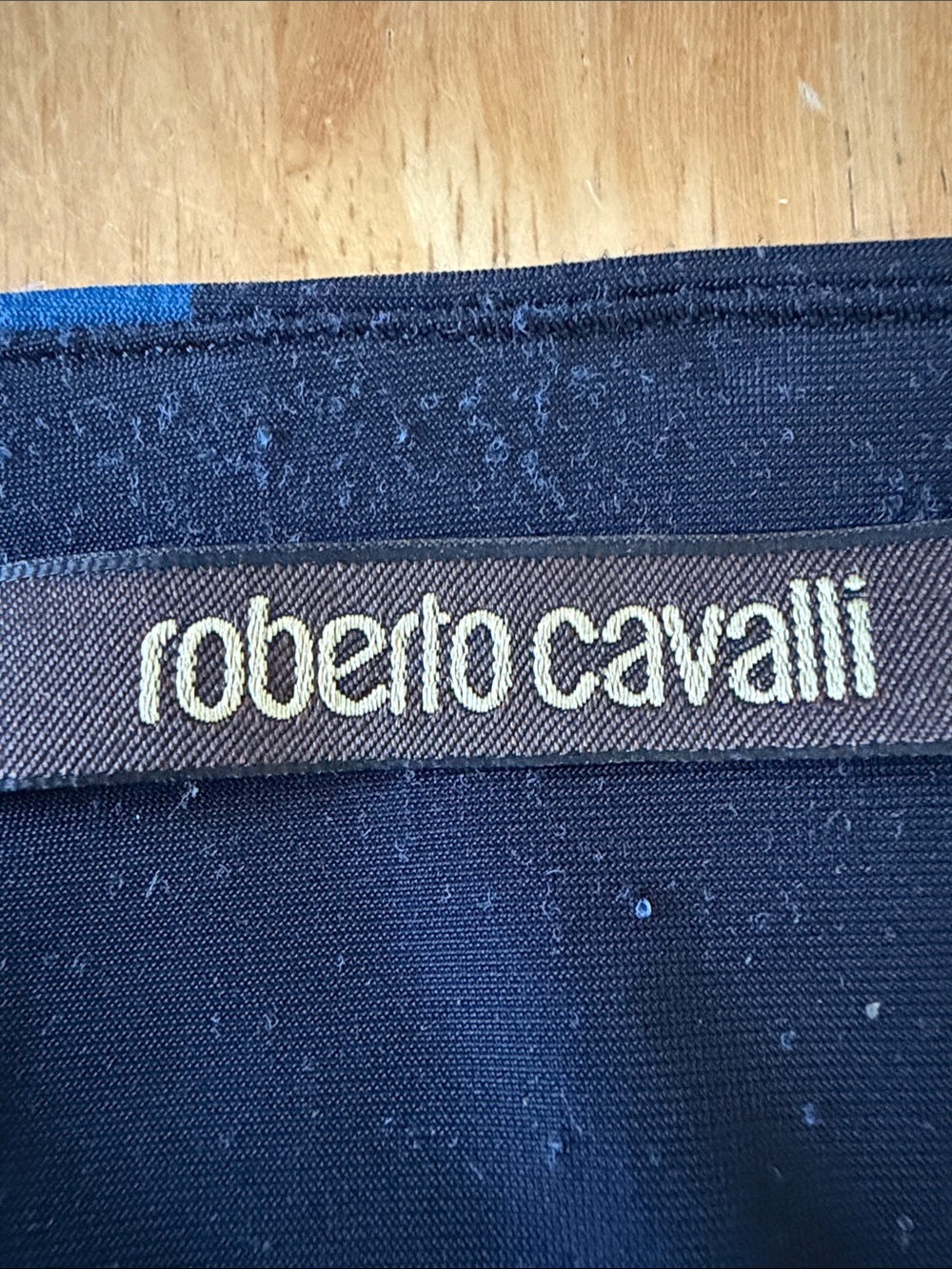 Roberto Cavalli Blue and Black Baroque 
Size Small - Picture 3 of 4